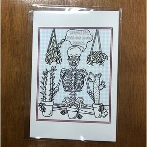 'Feed Me To My Plants' Original Art Print 4x6 by Alisha Capps